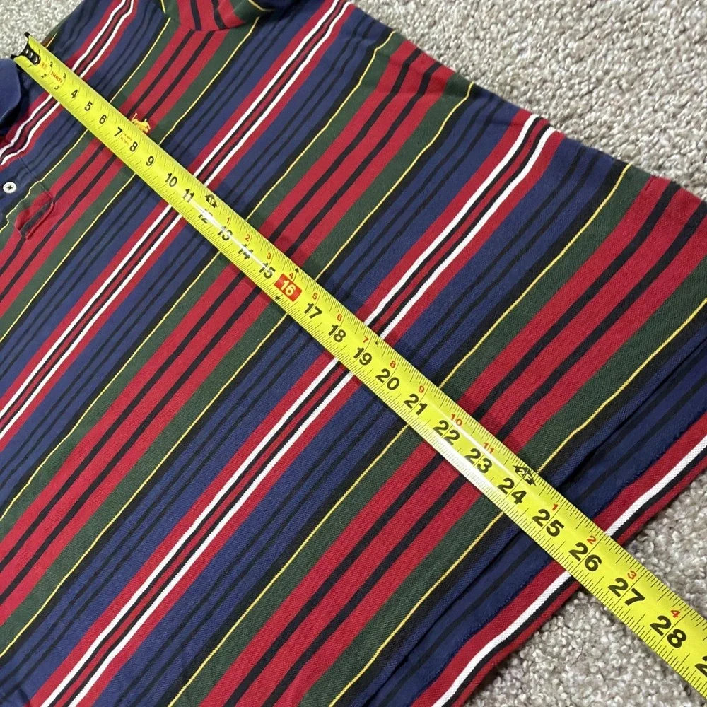 Vintage Polo Ralph Lauren Striped Polo Large Kanye West Style Multi Striped